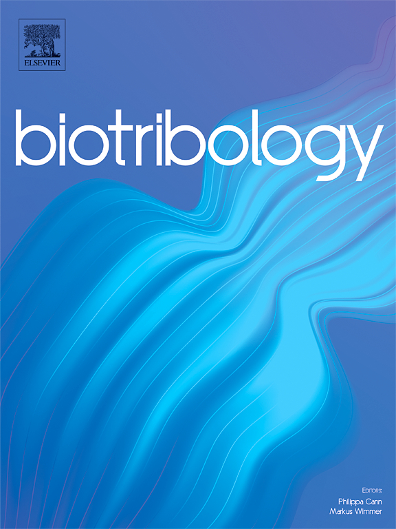 Go to journal home page - Biotribology